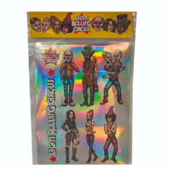 LION ROLLING CIRCUS STICKERS TORNASOLADOS X8U